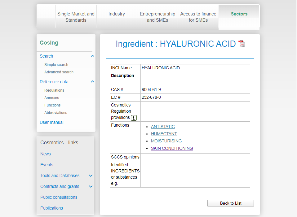 中國和歐盟化妝品原料使用目的對比 中國和歐盟化妝品原料使用目的對比